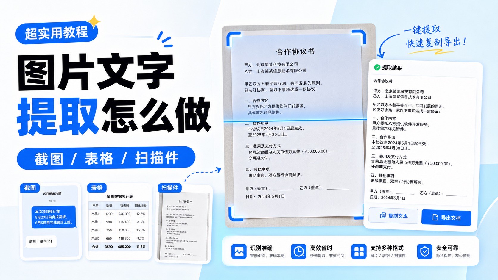 图片文字提取怎么做?截图、表格、扫描件都能这样处理