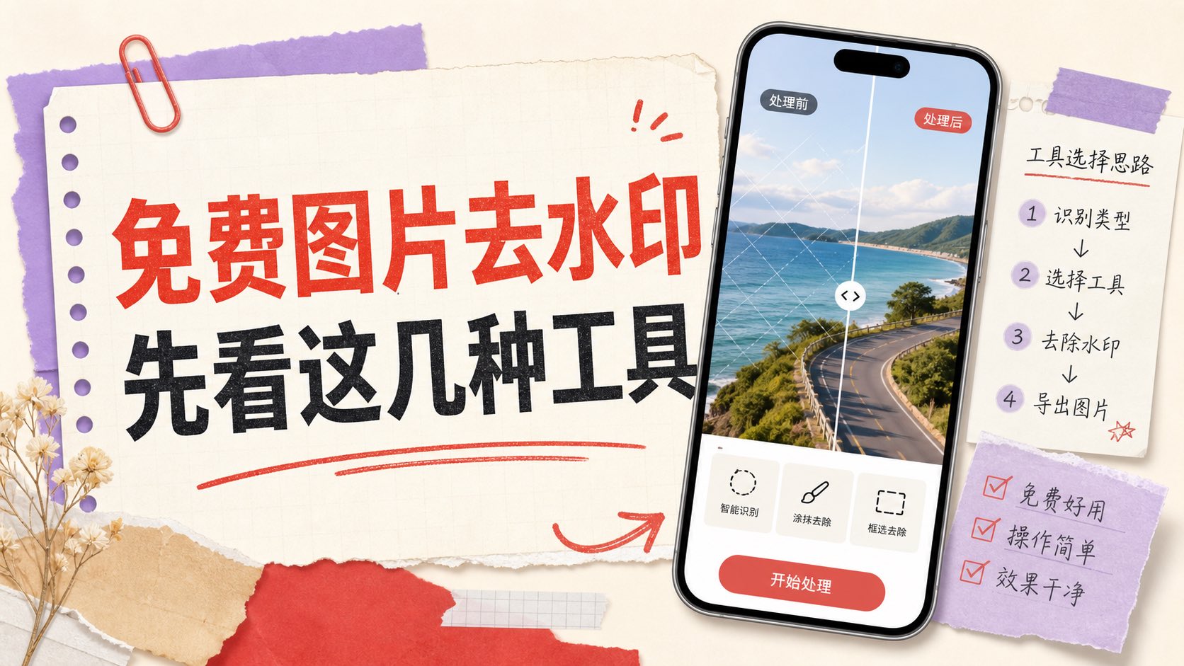 图片去水印免费工具怎么选?先看是不是本地图片场景